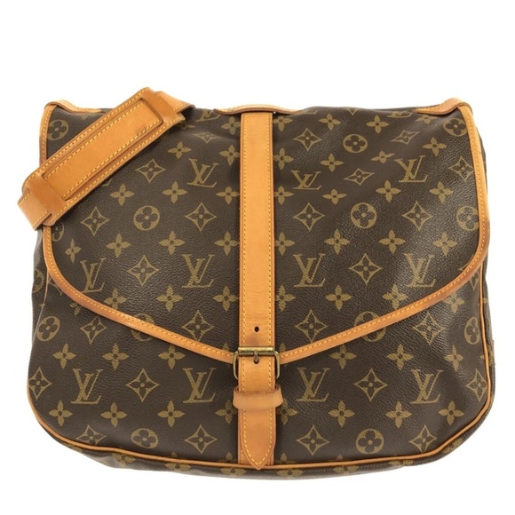 💎✨Authentic✨💎Louis Vuitton Monogram Saumur 35 Shoulder Bag Brown - Picture 1 of 13